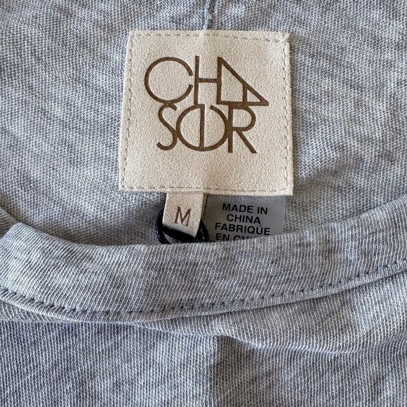 Chaser Heather gray Size M 100% Cotton super soft Long sleeve tee - Picture 3 of 9